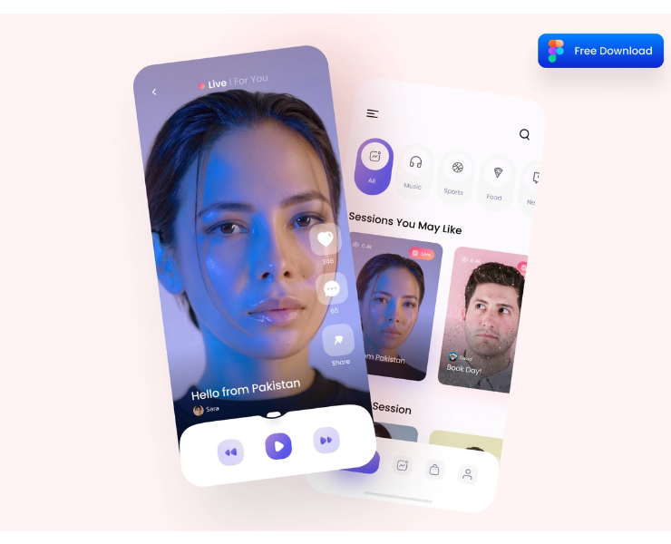 Figma Streaming App Ui Ui Design Templates Figma Streaming App Ui Ui Design Templates