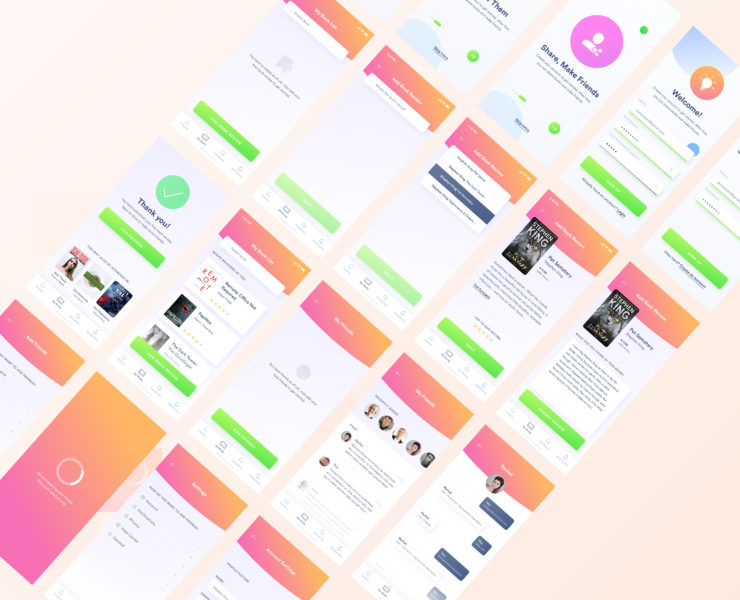 reading app Figma UI kit