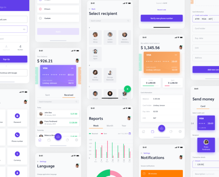 Figma payment app UI