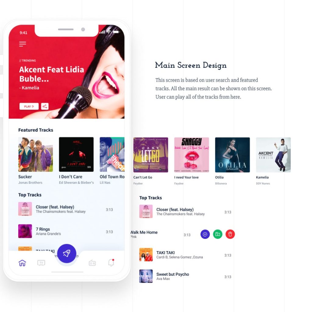 Figma Music App Template