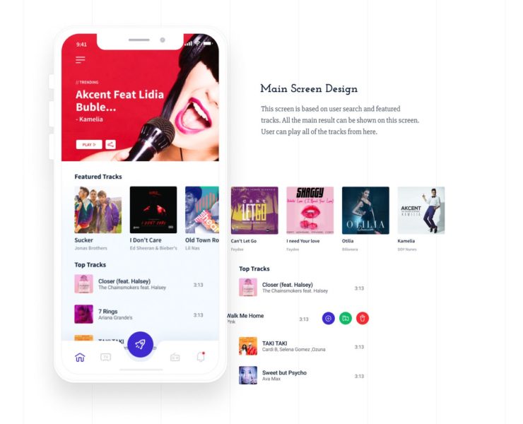 Figma Music App Template