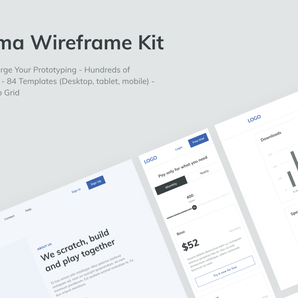 figma wireframe ui kit free