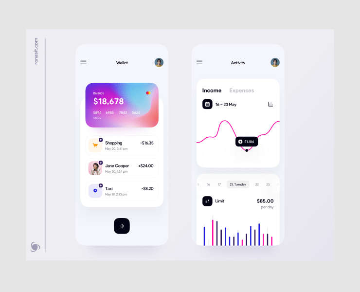 Figma banking app