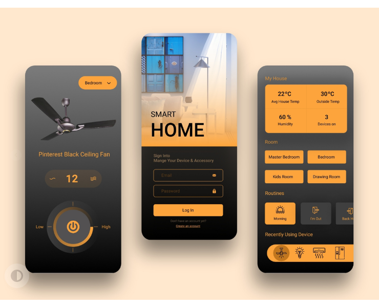 Figma Smart Home Mobile App Design UI Design Templates