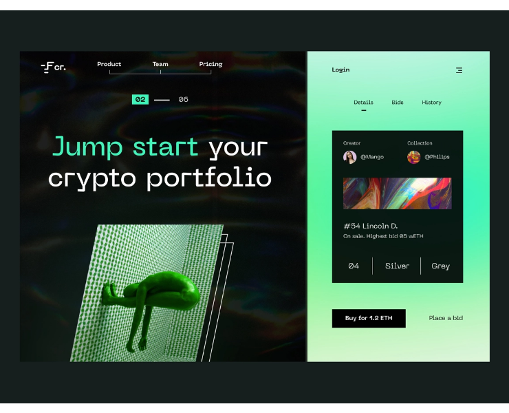 Figma FCR Crypto Home Page Design